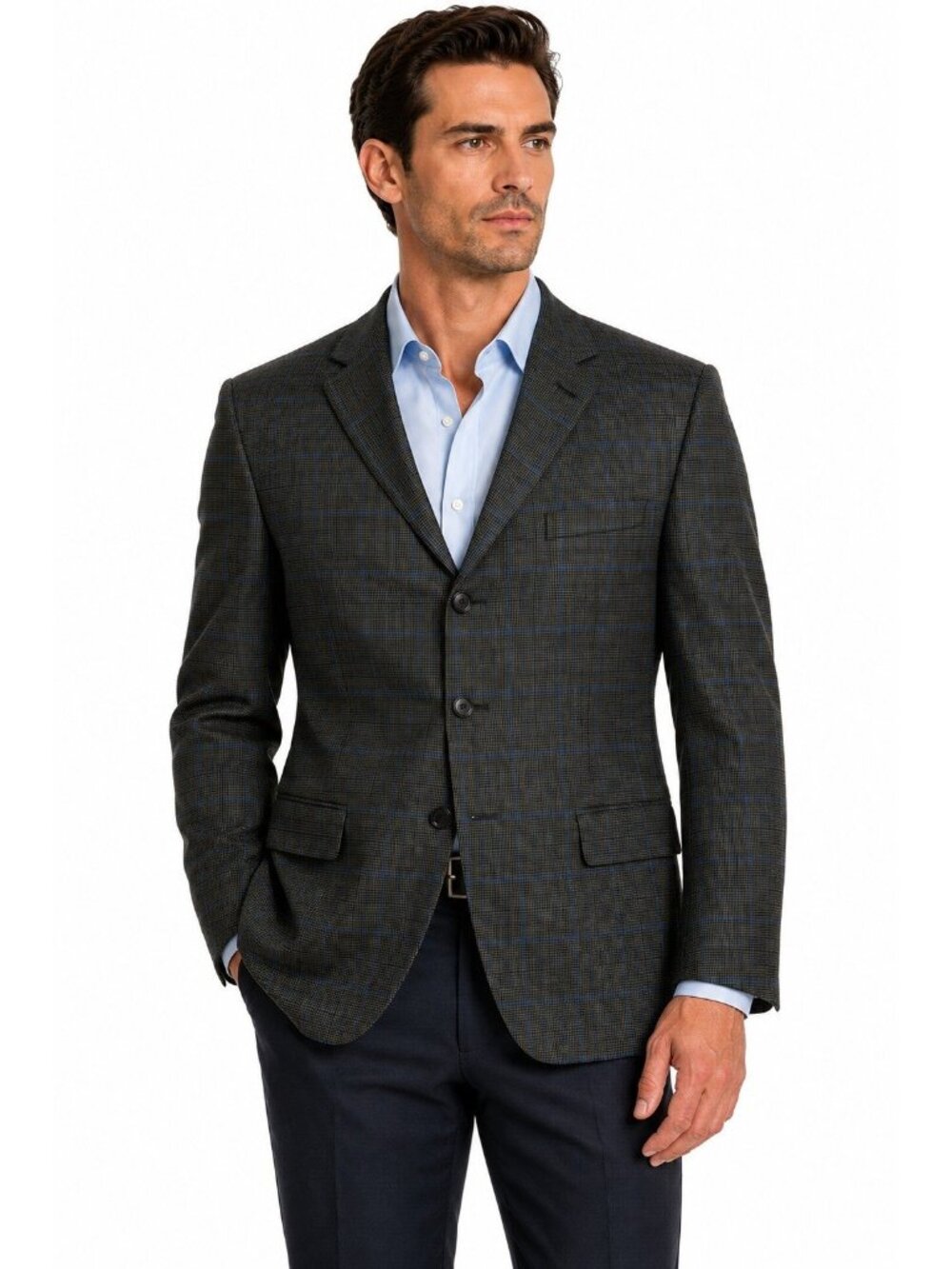 ERMENEGILDO ZEGNA NEIMAN MARCUS jacket blazer 40L plaid quiet luxury business